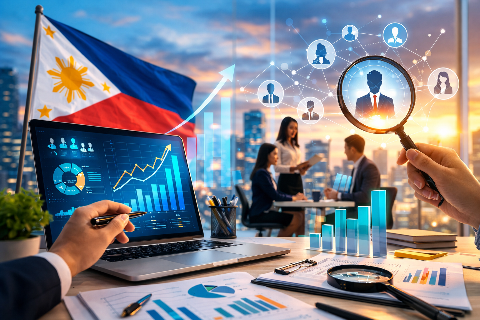 Explore 153 hiring and recruitment statistics, data, and trends in the Philippines for 2026, including job market insights, skills demand, and HR trends.
